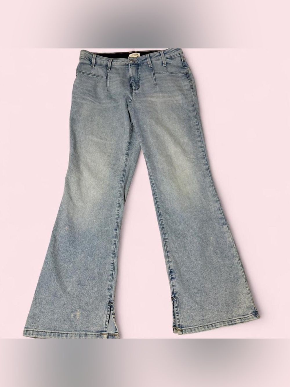 Maurices Everflex Light Blue Flared Wide-Leg Jeans